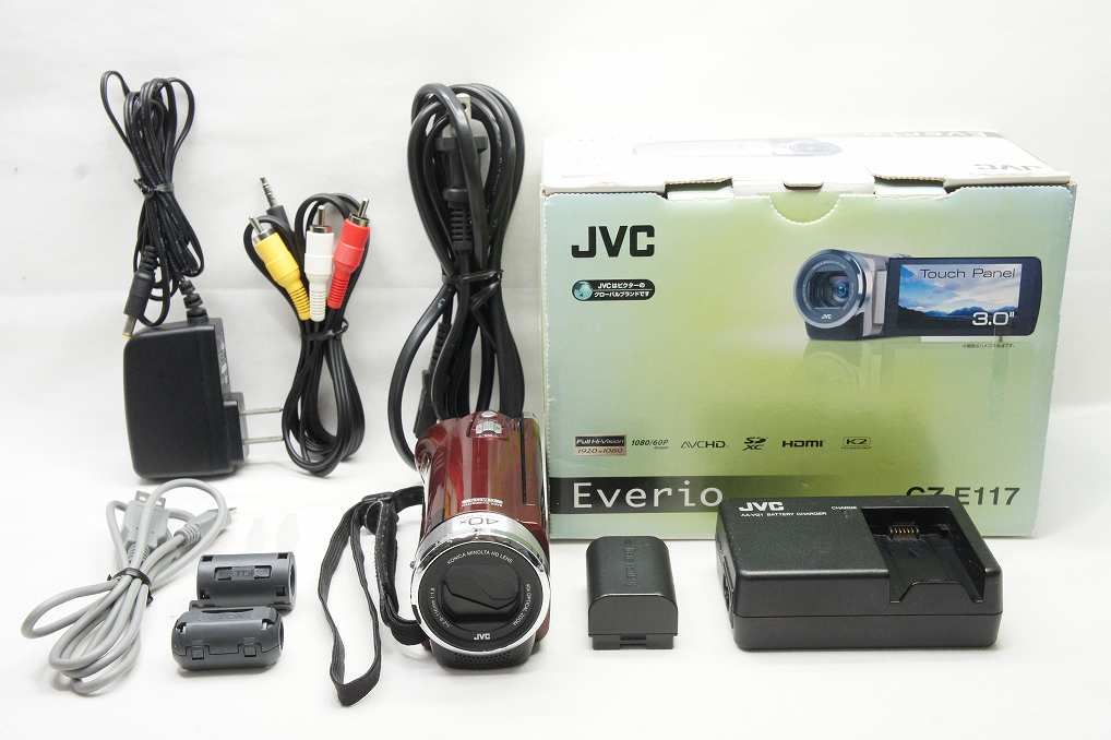 JVC ケンウッド Everio GZ-E117 デジタルビデオカメラ レッド 元