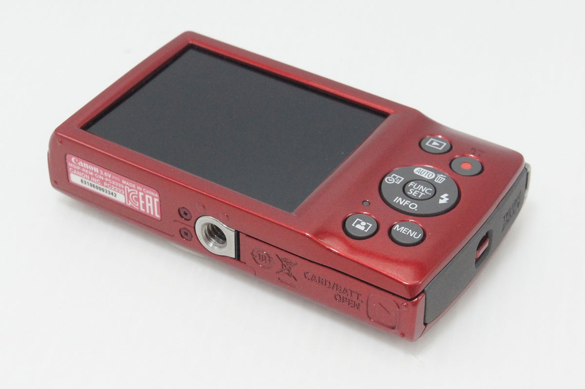 美品 Canon キヤノン IXY 200 コンパクトデジタルカメラ レッド 元箱付 260902m