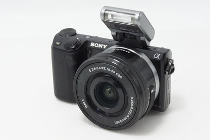 良品 SONY ソニー NEX-5T パワーズームレンズキット ミラーレス一眼カメラ ブラック 260521l