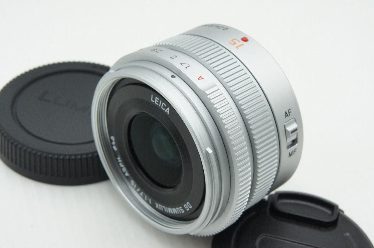 Panasonic パナソニック LEICA DG SUMMILUX 15mm F1.7 ASPH. H-X015 マイクロフォーサーズ シルバー 260217d