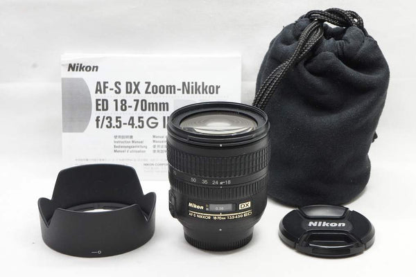 Nikon AF-S DX ZOOM NIKKOR 18-70mm F3.5-4.5G IF ED ズームレンズ フード ポーチ付 241226ag