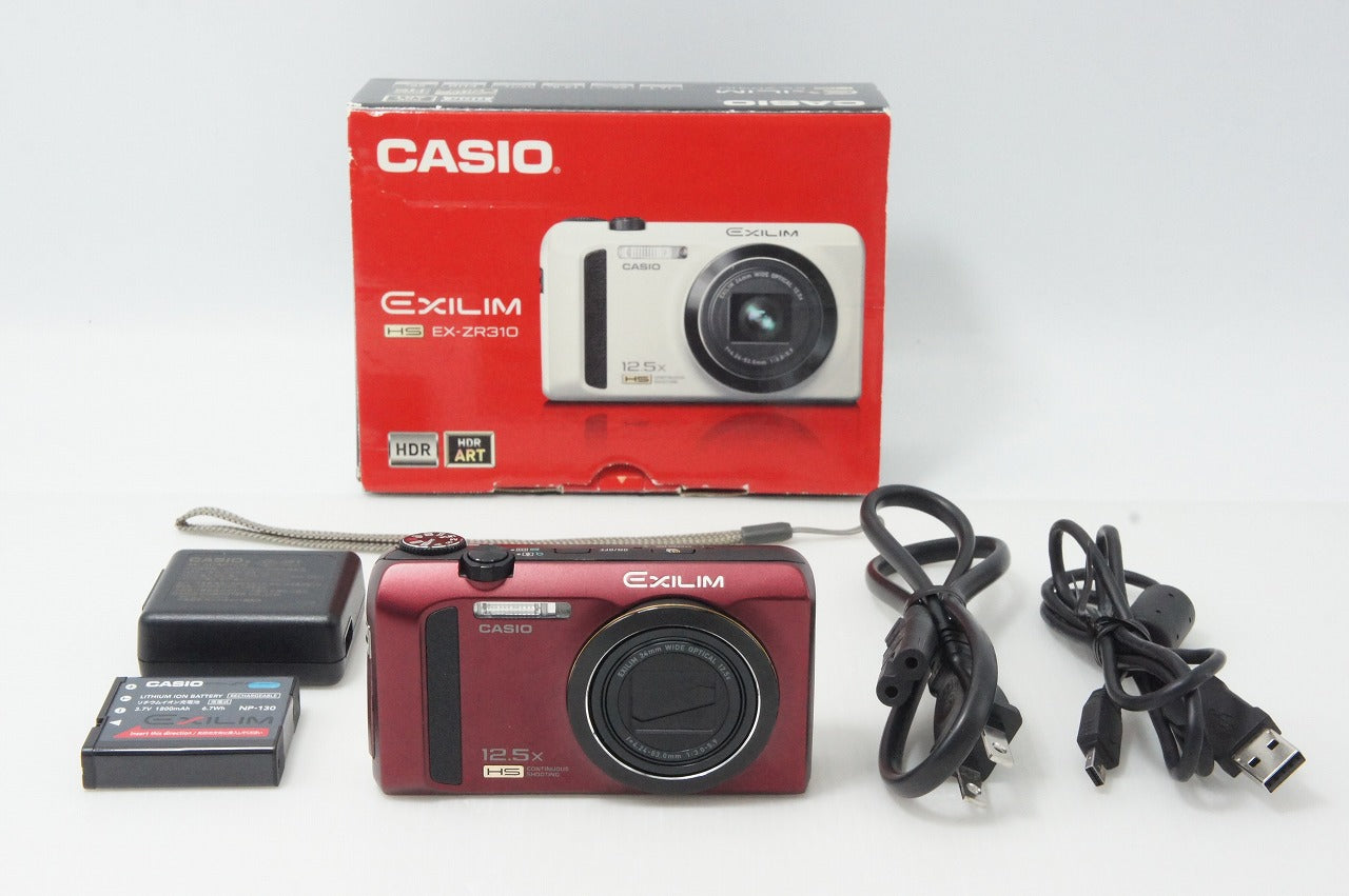 美品 CASIO カシオ EXILIM EX-ZR310 コンパクトデジタルカメラ レッド 元箱付 260525a