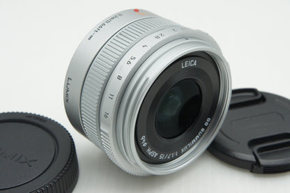 Panasonic パナソニック LEICA DG SUMMILUX 15mm F1.7 ASPH. H-X015 マイクロフォーサーズ シルバー 260217d