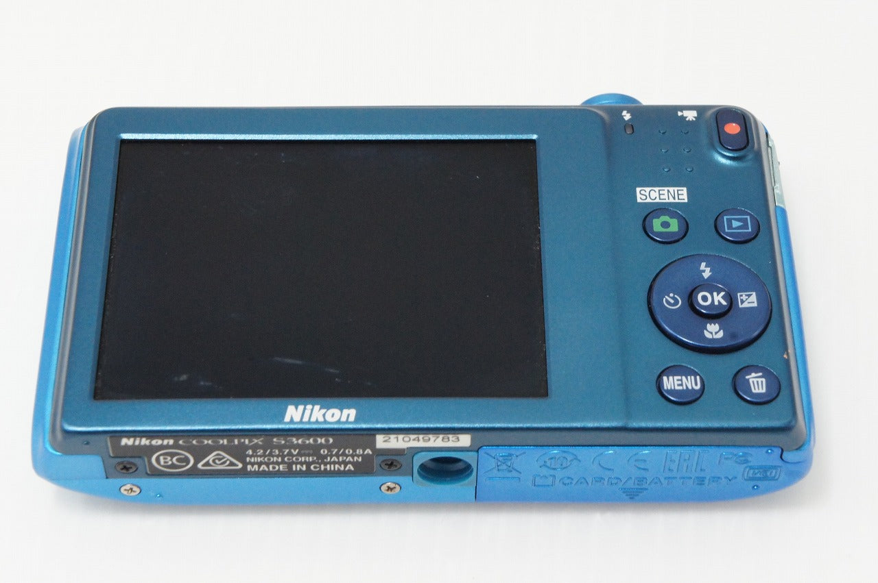 美品 Nikon ニコン COOLPIX S3600 コンパクトデジタルカメラ コバルトブルー 元箱付 260525b