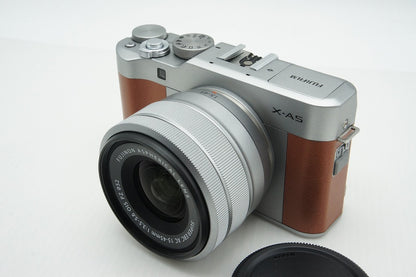 美品 FUJIFILM X-A5 ボディ+ XC 15-45mm F3.5-5.6 OIS PZ レンズキット ミラーレス一眼カメラ ブラウン 元箱付 260217f