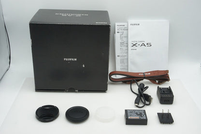 美品 FUJIFILM X-A5 ボディ+ XC 15-45mm F3.5-5.6 OIS PZ レンズキット ミラーレス一眼カメラ ブラウン 元箱付 260217f