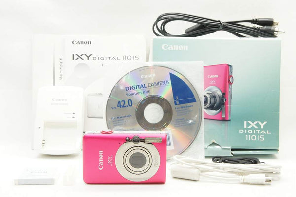 美品 Canon キヤノン IXY DIGITAL 110 IS コンパクトデジタルカメラ ピンク 元箱付 240914b