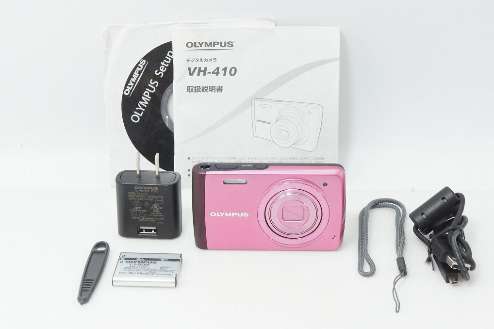 Mint condition OLYMPUS STYLUS VH-410 Compact Digital Camera Pink 260525aa