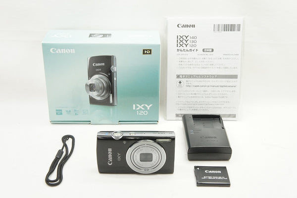 美品 Canon キヤノン IXY 120 コンパクトデジタルカメラ ブラック 元箱付 240225e