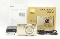 美品 Nikon ニコン COOLPIX S7000 コンパクトデジタルカメラ ゴールド 元箱付 240914e