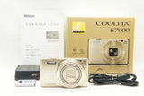 美品 Nikon ニコン COOLPIX S7000 コンパクトデジタルカメラ ゴールド 元箱付 240914e