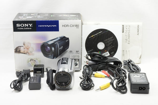 美品 SONY ソニー HDR-CX180 デジタルビデオカメラ シルバー 元箱付 240225t