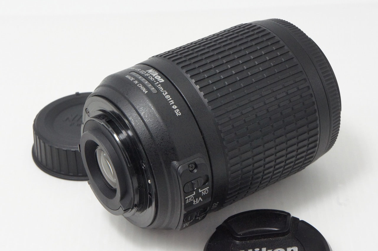 良品 Nikon ニコン AF-S DX NIKKOR 55-200mm F4-5.6G ED VR APS-C ズームレンズ フード ポーチ付 260525af