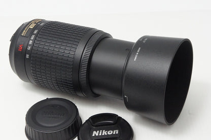 良品 Nikon ニコン AF-S DX NIKKOR 55-200mm F4-5.6G ED VR APS-C ズームレンズ フード ポーチ付 260525af