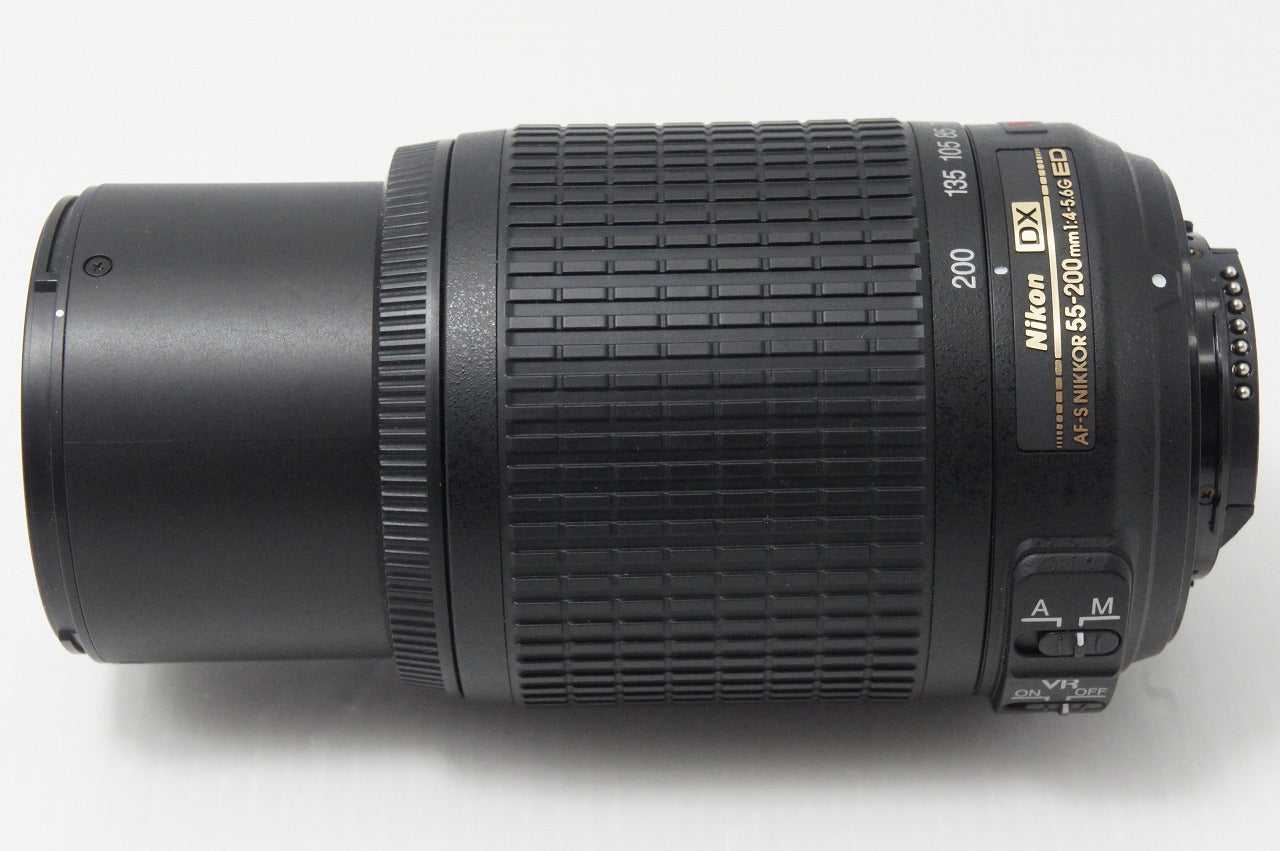 良品 Nikon ニコン AF-S DX NIKKOR 55-200mm F4-5.6G ED VR APS-C ズームレンズ フード ポーチ付 260525af