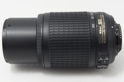良品 Nikon ニコン AF-S DX NIKKOR 55-200mm F4-5.6G ED VR APS-C ズームレンズ フード ポーチ付 260525af