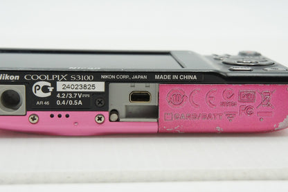 Nikon ニコン COOLPIX S3100 コンパクトデジタルカメラ フレッシュピンク 元箱付 260218f