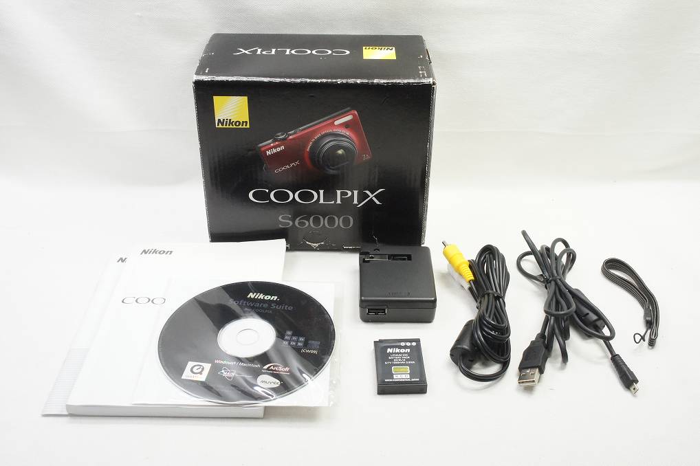 Nikon ニコン COOLPIX S6000 コンパクトデジタルカメラ レッド 元箱付 250824j