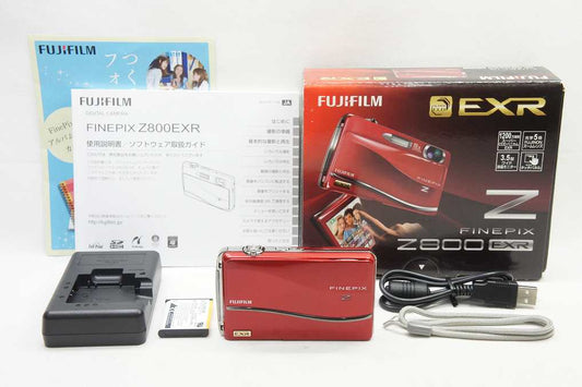 美品 FUJIFILM フジフイルム FinePix Z800EXR コンパクトデジタルカメラ レッド 元箱付 250610q