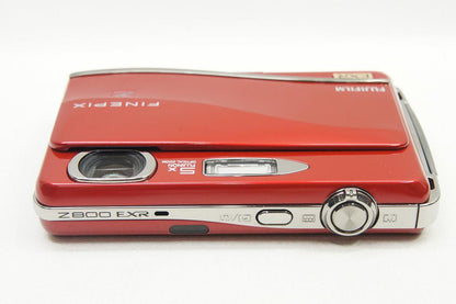 美品 FUJIFILM フジフイルム FinePix Z800EXR コンパクトデジタルカメラ レッド 元箱付 250610q