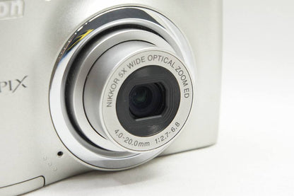 訳あり品 Nikon ニコン COOLPIX L23 コンパクトデジタルカメラ シルバー 250827h