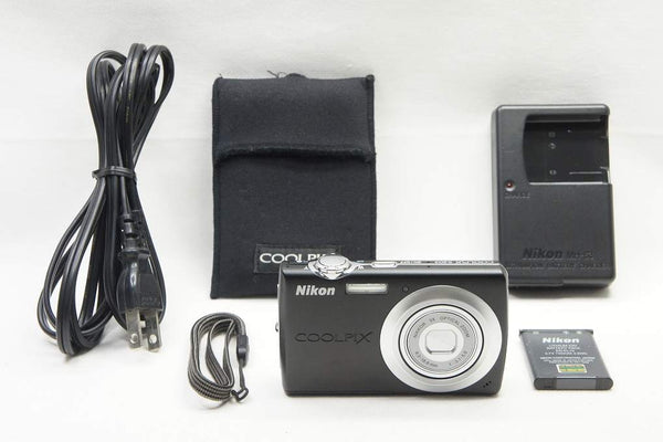 美品 Nikon ニコン COOLPIX S203 コンパクトデジタルカメラ ブラック 250827k