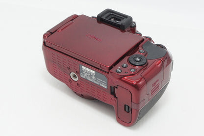 美品 Nikon ニコン D5300 ボディ + AF-S DX 18-55mm VR II レンズキット デジタル一眼レフカメラ レッド 260525ab