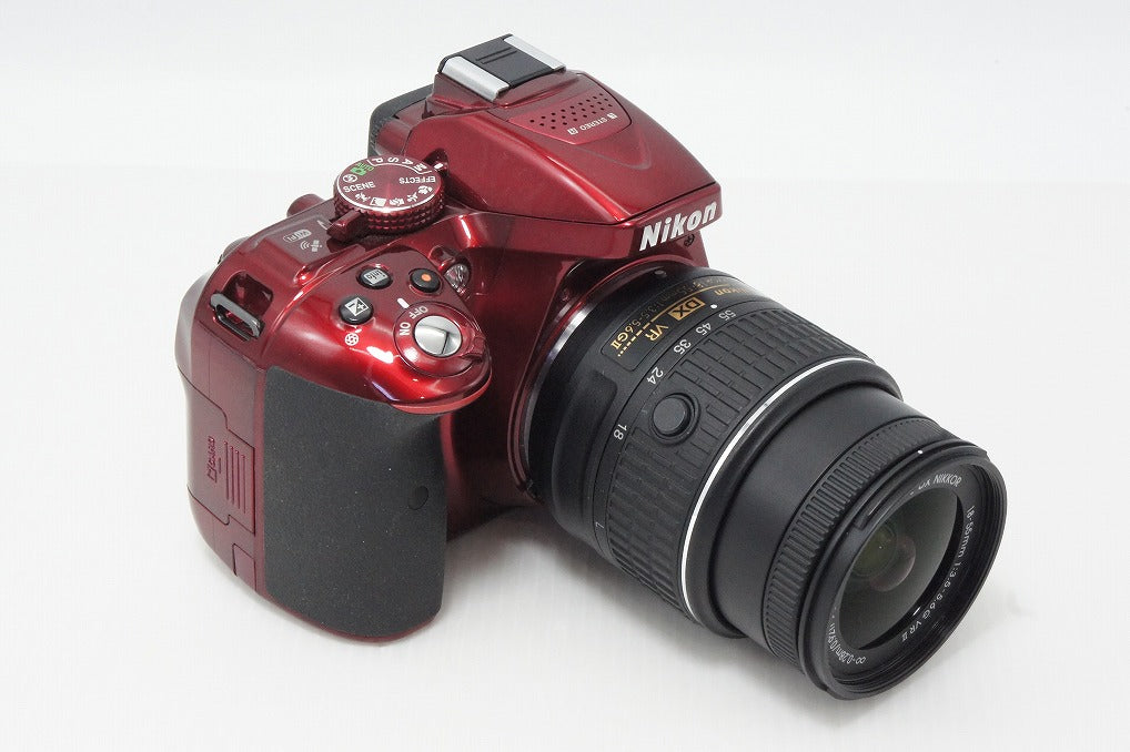 美品 Nikon ニコン D5300 ボディ + AF-S DX 18-55mm VR II レンズキット デジタル一眼レフカメラ レッド 260525ab