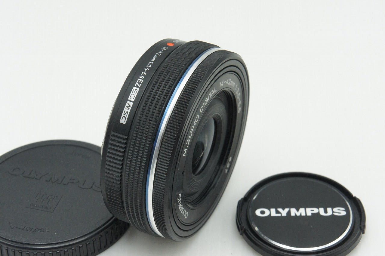 美品 OLYMPUS M.ZUIKO DIGITAL ED 14-42mm F3.5-5.6 EZ マイクロフォーサーズ ズームレンズ ブラック 260218y