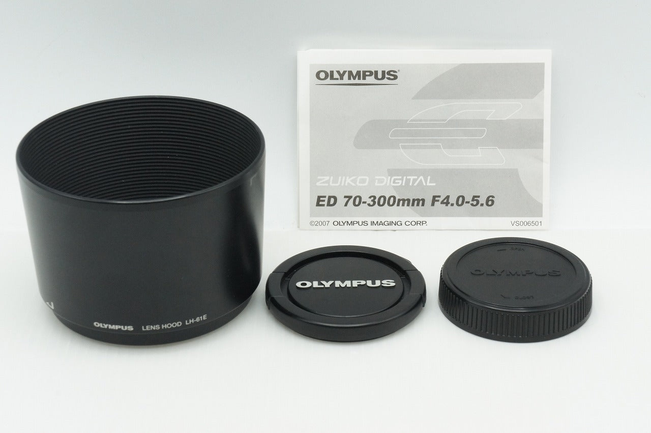 良品 OLYMPUS オリンパス ZUIKO DIGITAL ED 70-300mm F4-5.6 フォーサーズ ズームレンズ フード付 260218u