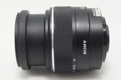 良品 SONY ソニー DT 18-55mm F3.5-5.6 SAM SAL1855 MINOLTA αマウント APS-C ズームレンズ フード付 260527ai
