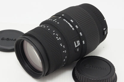 良品 SIGMA シグマ 70-300mm 4-5.6 DG MACRO Canon キヤノン EFマウント ズームレンズ 260526c