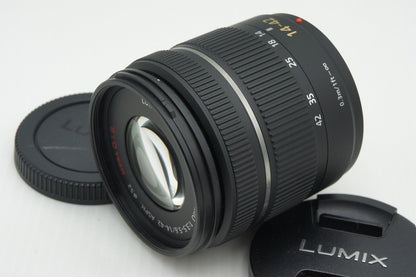 美品 Panasonic LUMIX G VARIO 14-42mm F3.5-5.6 ASPH. MEGA O.I.S H-FS014042 マイクロフォーサーズ 260219h