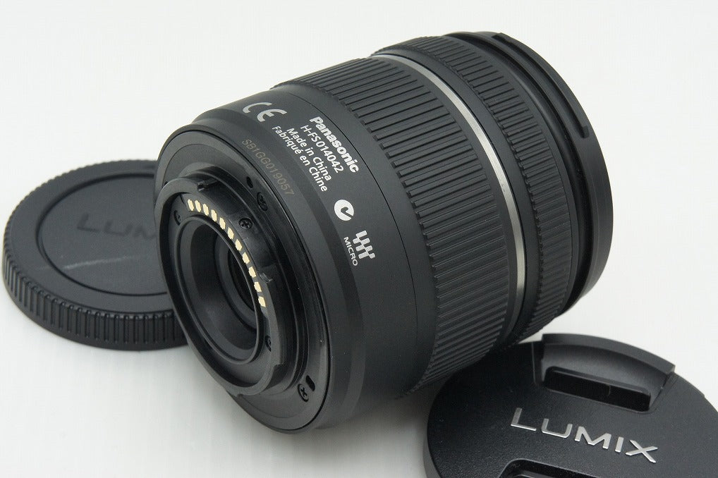 美品 Panasonic LUMIX G VARIO 14-42mm F3.5-5.6 ASPH. MEGA O.I.S H-FS014042 マイクロフォーサーズ 260219h