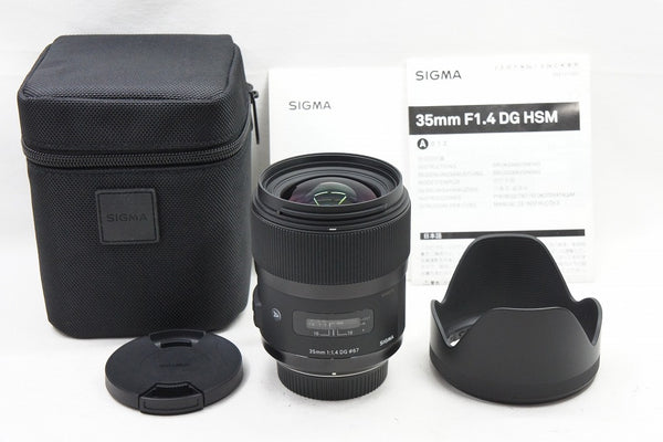 美品 SIGMA シグマ Art 35mm F1.4 DG HSM Nikon ニコン Fマウント フルサイズ ケース付 240629m
