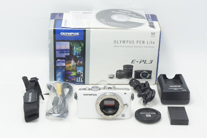OLYMPUS オリンパス PEN Lite E-PL3 ボディ ミラーレス一眼カメラ ホワイト 元箱付 260904t
