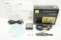 Nikon ニコン COOLPIX S3100 コンパクトデジタルカメラ シトラスイエロー 元箱付 250316b