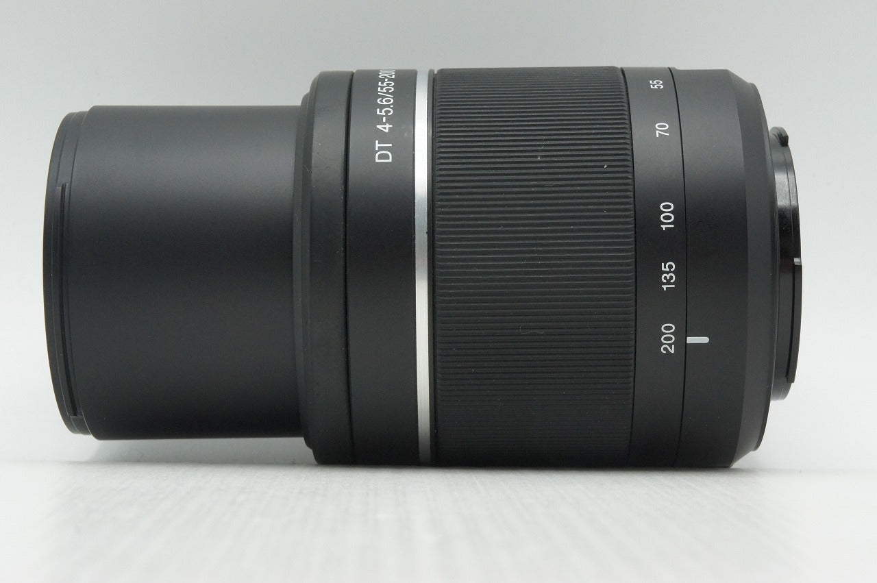 美品 SONY ソニー DT 55-200mm F4-5.6 SAM SAL55200-2 MINOLTA ミノルタ αマウント ズームレンズ フード付 260219r