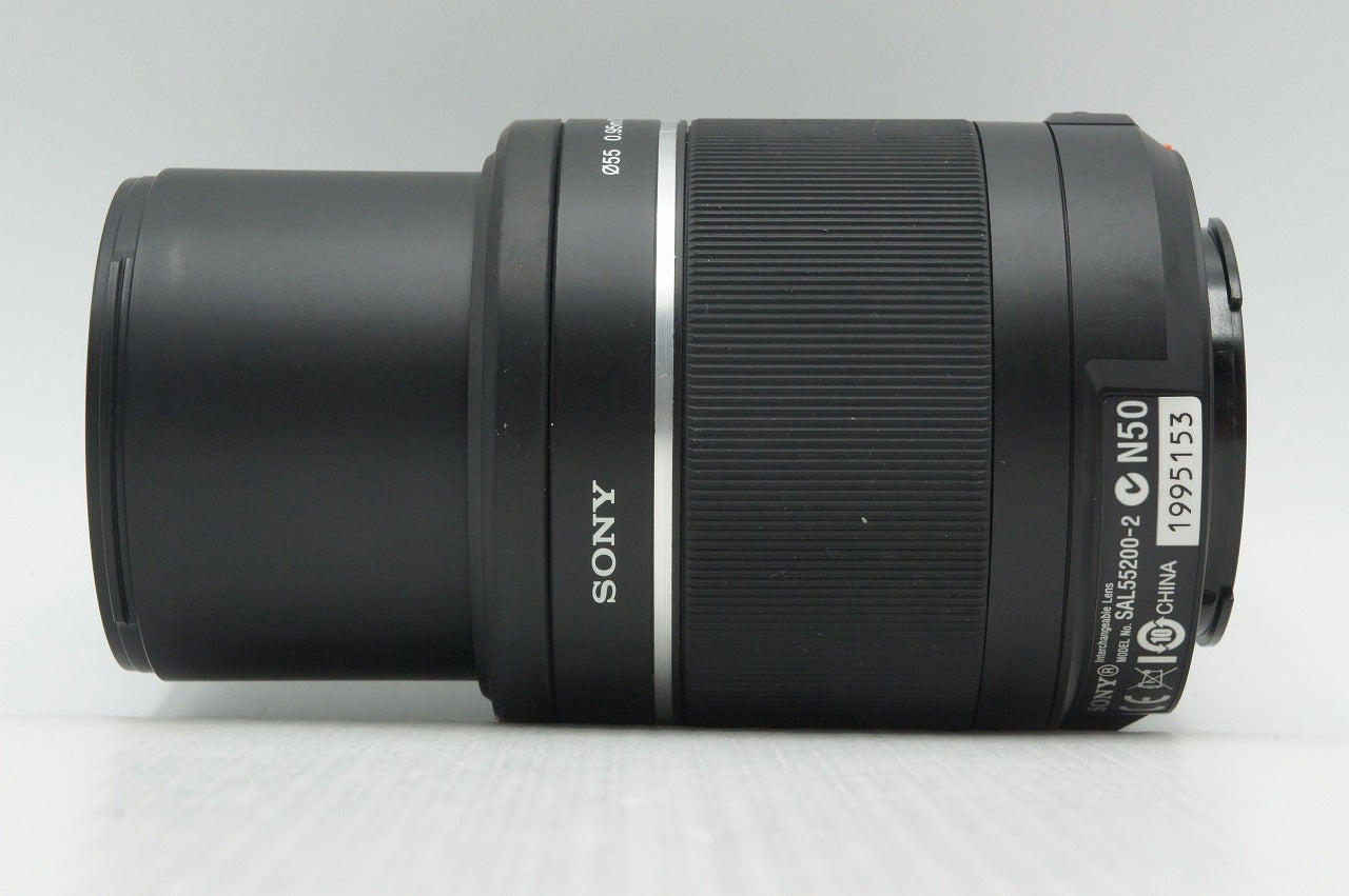 美品 SONY ソニー DT 55-200mm F4-5.6 SAM SAL55200-2 MINOLTA ミノルタ αマウント ズームレンズ フード付 260219r
