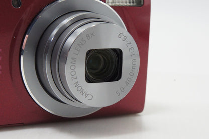 Excellent condition Canon IXY 120 Compact Digital Camera Red with original box 260319v