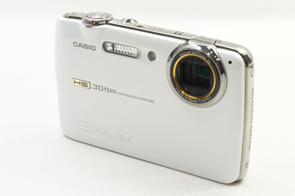 美品 CASIO カシオ HI-SPEED EXILIM EX-FS10 コンパクトデジタルカメラ ホワイト 250610i