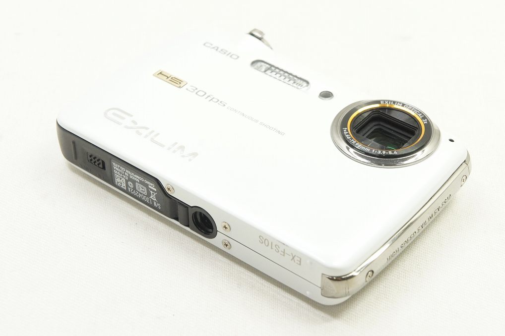 美品 CASIO カシオ HI-SPEED EXILIM EX-FS10 コンパクトデジタルカメラ ホワイト 250610i