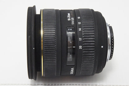 SIGMA シグマ AF 10-20mm F4-5.6 EX DC HSM Nikon ニコン Fマウント APS-C ズームレンズ フード付 260330d