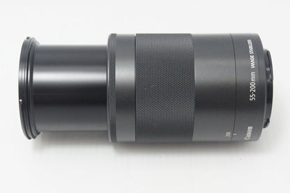 美品 Canon キヤノン EF-M 55-200mm F4.5-6.3 IS STM EF-Mマウント APS-C ズームレンズ ブラック 260909i