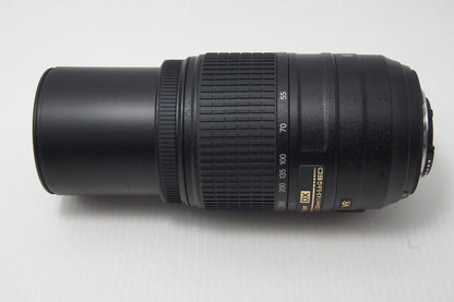 美品 Nikon ニコン AF-S DX NIKKOR 55-300mm F4.5-5.6G ED VR APS-C ズームレンズ フード ポーチ付 260527ag