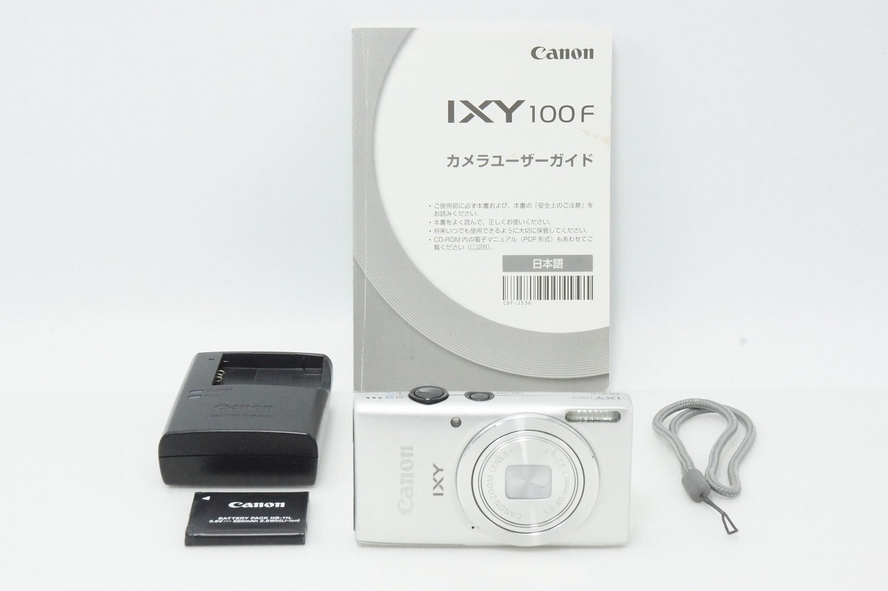美品 Canon キヤノン IXY 100F コンパクトデジタルカメラ シルバー 260327s