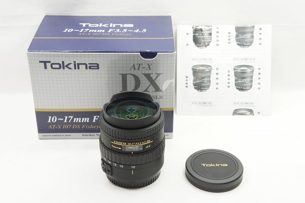 美品 Tokina トキナー AT-X 107 DX FISHEYE 10-17mm F3.5-4.5 Canon EF-S APS-C 元箱付 240308aa