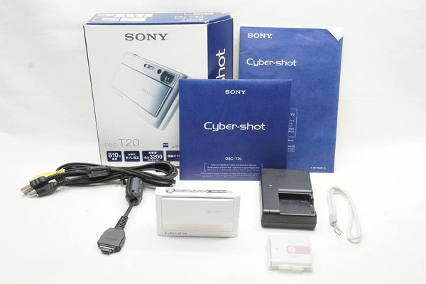 良品 SONY ソニー Cyber-shot DSC-T20 コンパクトデジタルカメラ ホワイト 元箱付 241229ac