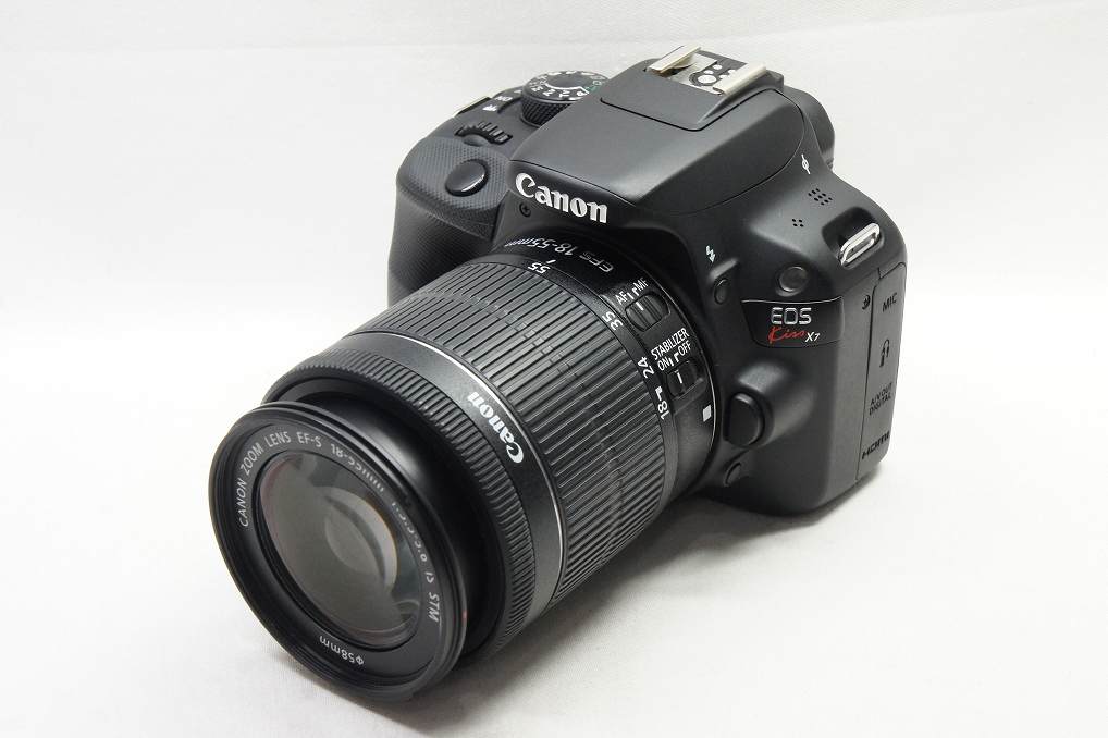 美品 Canon キヤノン EOS Kiss X7 + EF-S 18-55 IS STM レンズキット デジタル一眼レフカメラ 250613a