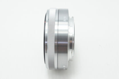 美品 SONY ソニー E 16mm F2.8 SEL16F28 シルバー Ｅマウント APS-C 単焦点レンズ 260527bd